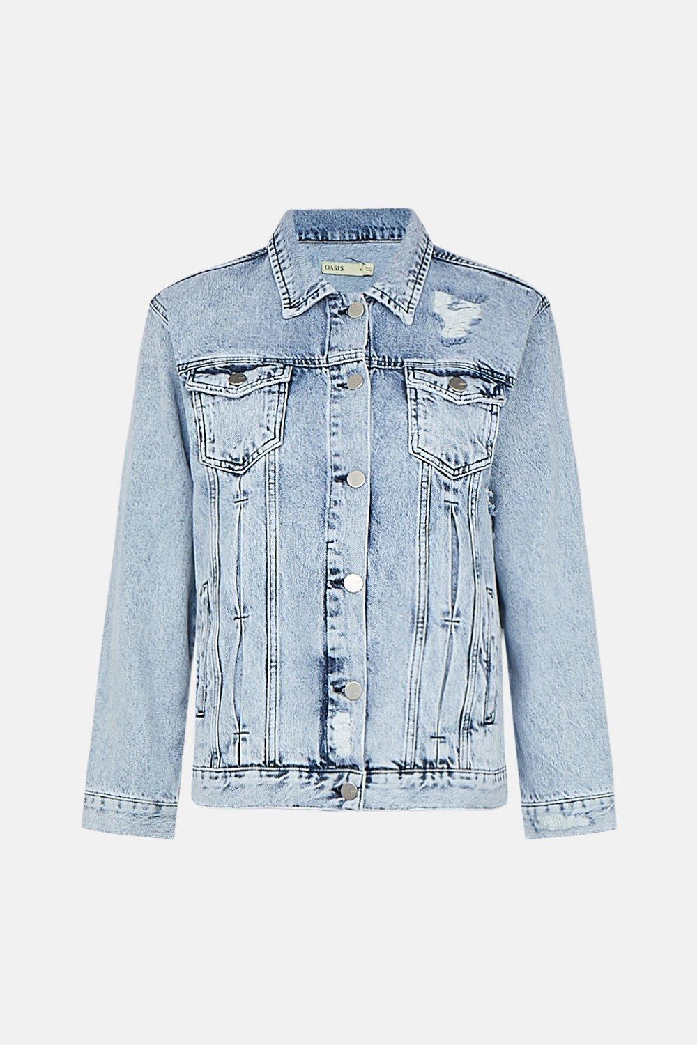 Oasis light wash deals denim jacket